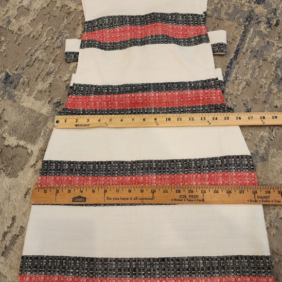 NWT Dolce Vita Cutout Sleeveless Fringe Red white black stripe mini dress xs - Picture 7 of 15